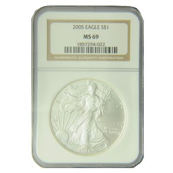 2005 Silver Eagle NGC MS-69