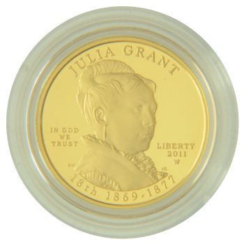 Julia Grant Proof First Spouse 1/2 ozt Gold Obverse