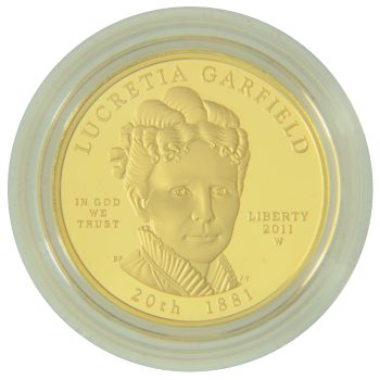 Lucretia Garfield Proof First Spouse 1/2 oz Gold Obverse