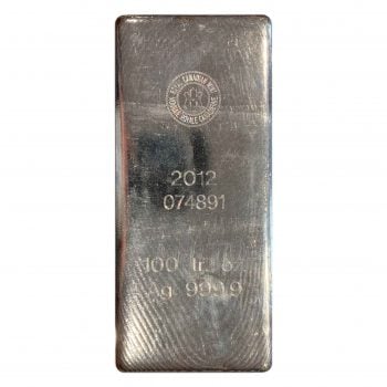 100 oz Silver Bar