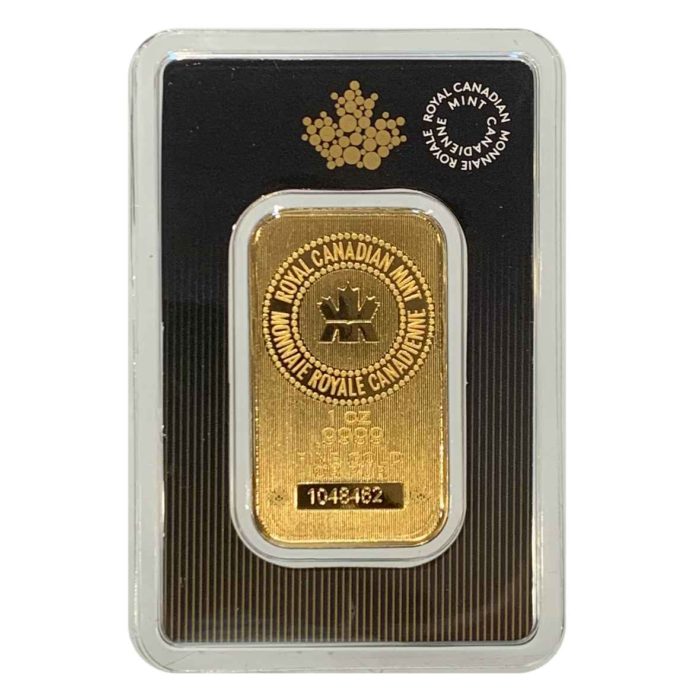 1 Troy Ounce Royal Canadian Mint Gold Bar - Jefferson Coin