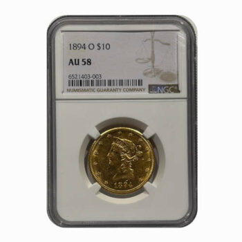 1894-O $10 Gold Liberty NGC AU58