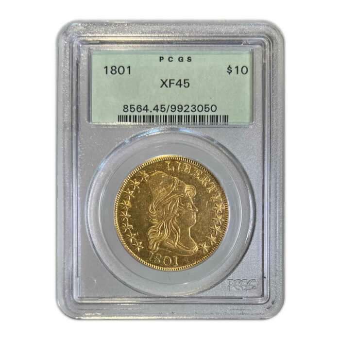 1801 Draped Bust $10 Gold PCGS XF45
