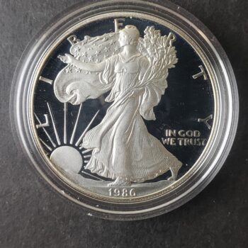 1986 S Proof $1 American Silver Eagle Dollar
