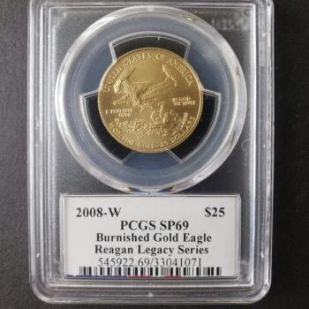 2008 W Burnished $25 1/2oz Gold American Eagle PCGS SP69