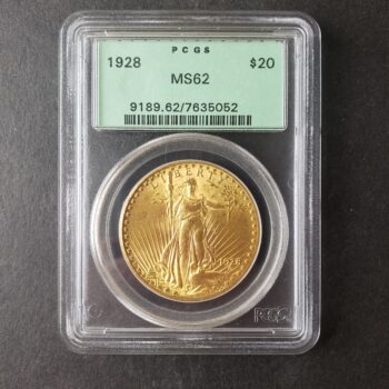 1928 $20 Saint-Gaudens Gold Double Eagle PCGS MS62