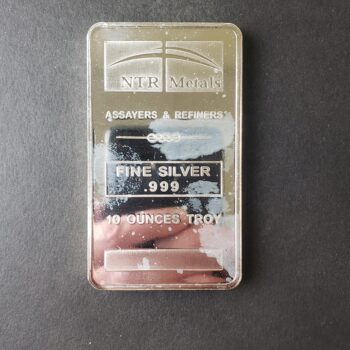 NTR Metals 10oz Silver Bar at Spot Price