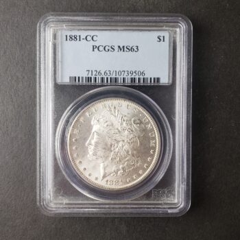 1881 CC $1 Morgan Silver Dollar PCGS MS63