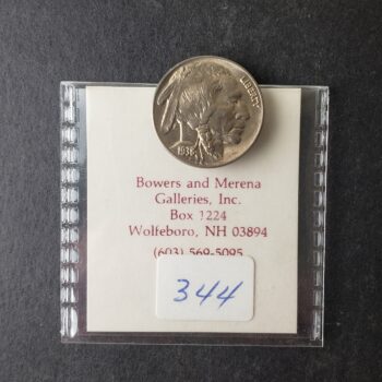 1938 D 5c Buffalo Nickel
