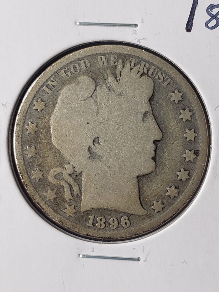 1896 50c Barber Silver Half Dollar - Image 2