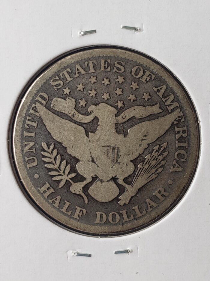 1893 50c Barber Silver Half Dollar - Image 3