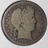 1901 S 50c Barber Silver Half Dollar - Image 2