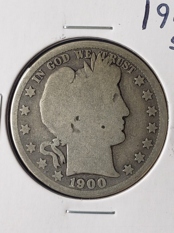 1900 S 50c Barber Silver Half Dollar - Image 2
