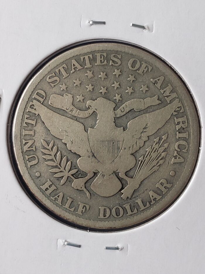 1913 50c Barber Silver Half Dollar - Image 3