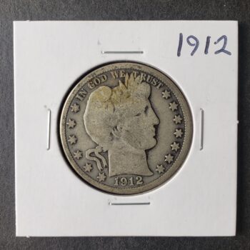 1912 50c Barber Silver Half Dollar