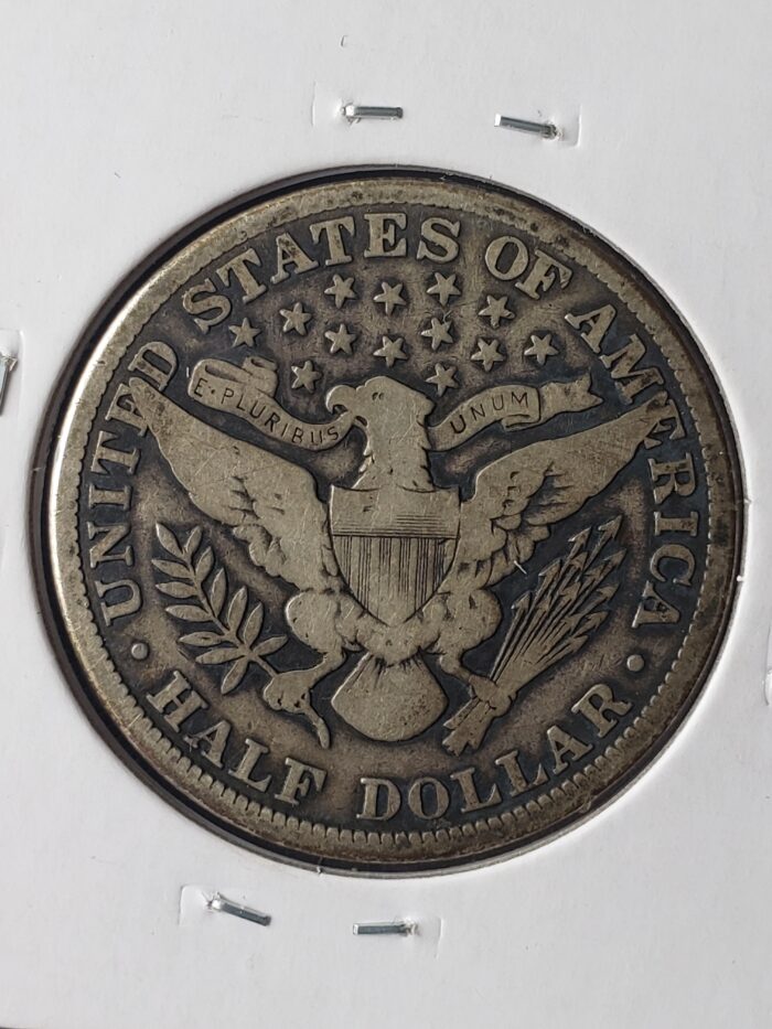 1911 50c Barber Silver Half Dollar - Image 3