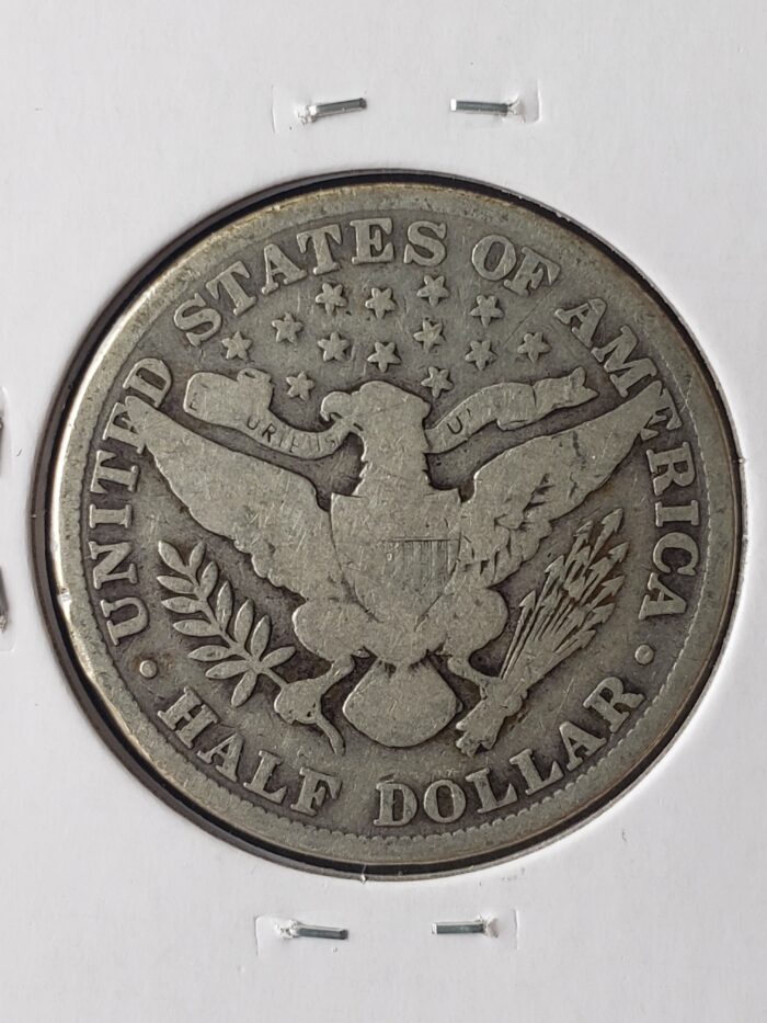 1909 50c Barber Silver Half Dollar - Image 3