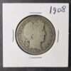 1908 50c Barber Silver Half Dollar