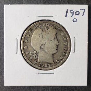 1907 O 50c Barber Silver Half Dollar