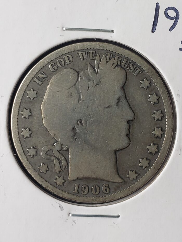 1906 S 50c Barber Silver Half Dollar - Image 2