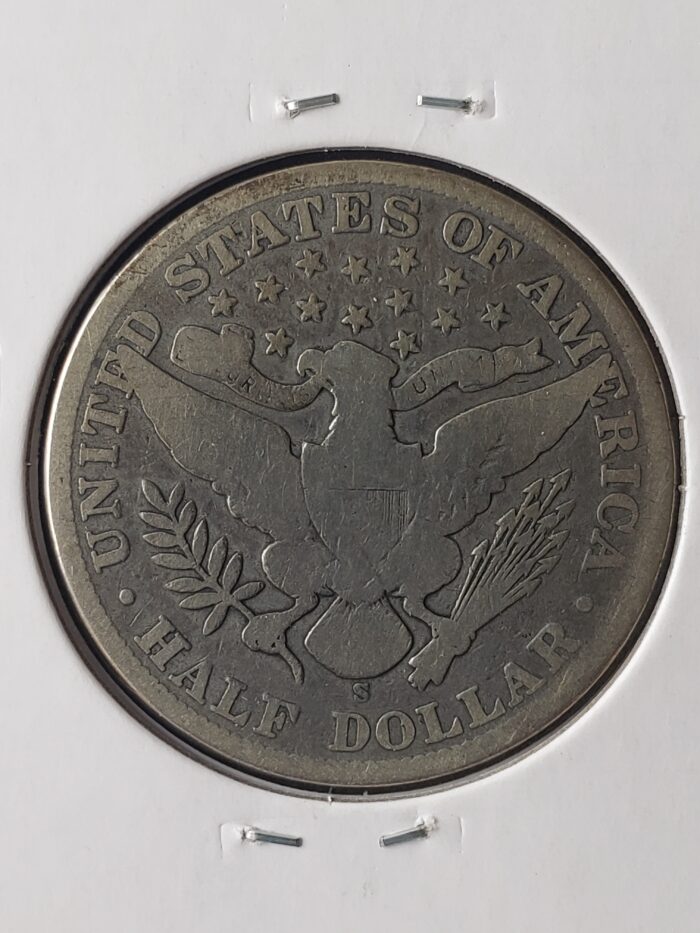 1906 S 50c Barber Silver Half Dollar - Image 3