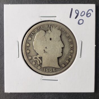 1906 O 50c Barber Silver Half Dollar