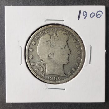 1906 50c Barber Silver Half Dollar