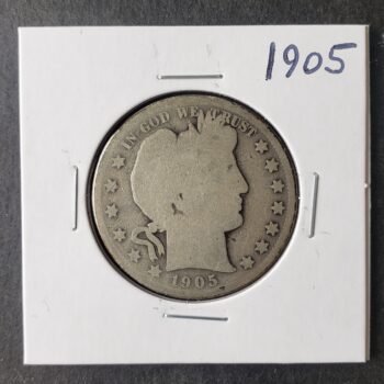 1905 50c Barber Silver Half Dollar