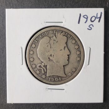 1904 S 50c Barber Silver Half Dollar