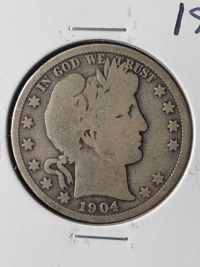 1904 S 50c Barber Silver Half Dollar - Image 2