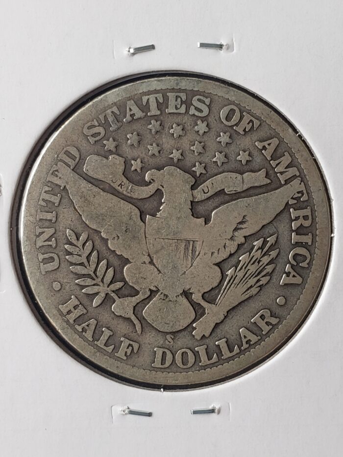 1904 S 50c Barber Silver Half Dollar - Image 3