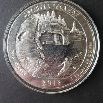 2018 25c Apostle Islands National Lakeshore 5oz Silver Quarter Dollar