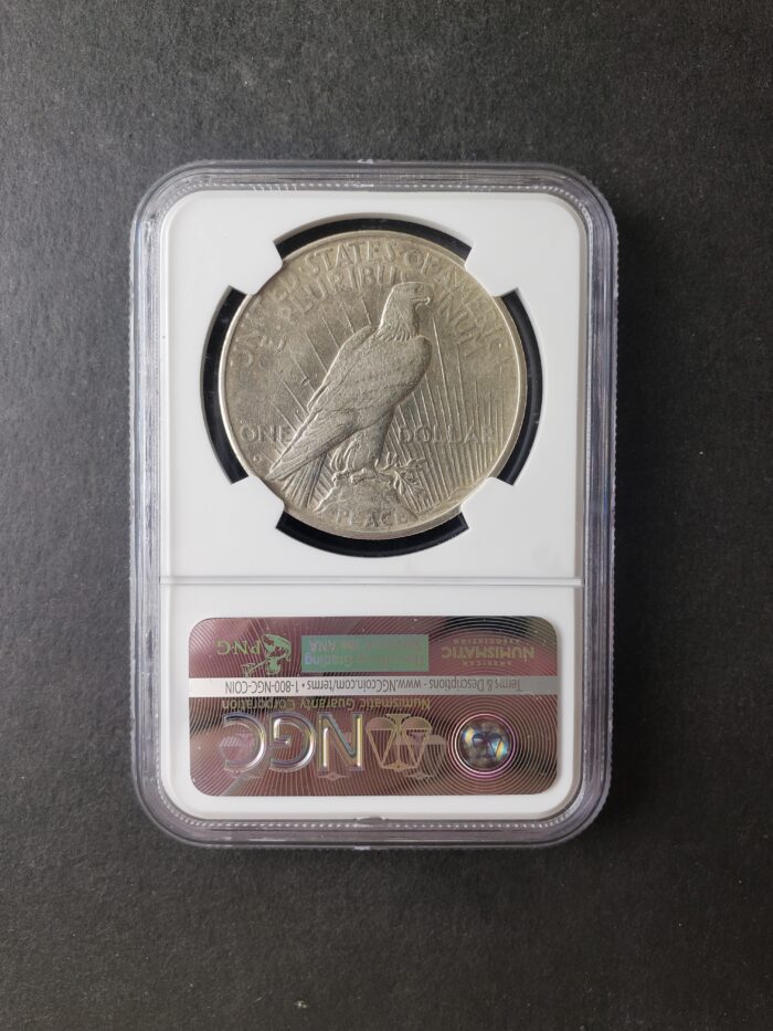 1934 S $1 Peace Silver Dollar NGC AU50 - Image 2