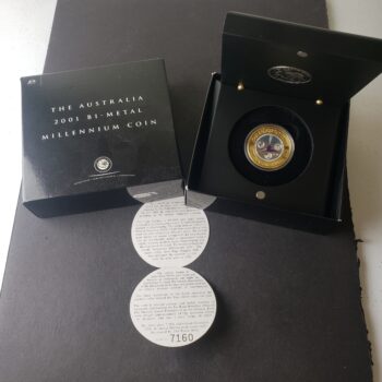 2001 Australia Proof $20 Bi-Metal Gregorian Millennium Coin