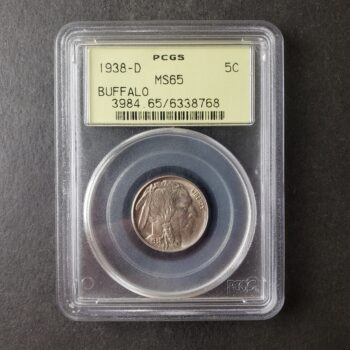 1938 D 5c Buffalo Nickel PCGS MS65