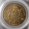 1858 BB France 100 Francs Gold Napoleon III PCGS Genuine Graffiti - Image 3