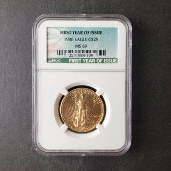 1986 $25 1/2oz Gold Eagle NGC MS69