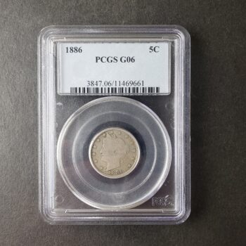 1886 5c Liberty Head V Nickel  PCGS G06
