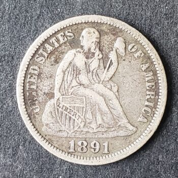 1891 10c Seated Liberty Silver Dime
