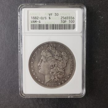 1882 O/S $1 Morgan Silver Dollar VAM4 Top100 ANACS VF30