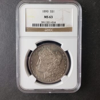 1890 $1 Morgan Silver Dollar NGC MS63