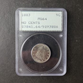 1883 5c Liberty Head V Nickel No CENTS PCGS MS64