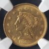 1852 $2.50 Liberty Head Gold Quarter Eagle NGC AU55 - Image 2