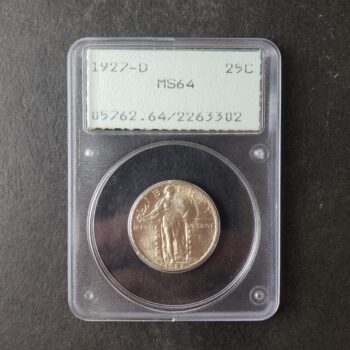 1927 D 25c Standing Liberty Silver Quarter Dollar PCGS MS64
