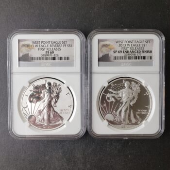 2013 West Point Silver Eagle Set NGC 69s