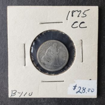 1875 CC 10c Seated Liberty Silver Dime