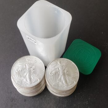 Mint Roll of 20 $1 American Silver Eagle Dollars at $2.95/oz Over Spot