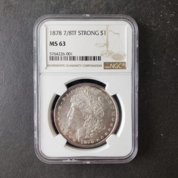 1878 7/8TF Strong $1 Morgan Silver Dollar NGC MS63