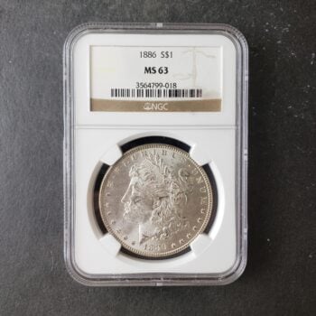 1886 $1 Morgan Silver Dollar NGC MS63
