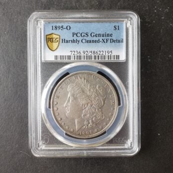 1895 O $1 Morgan Silver Dollar PCGS Genuine Harshly Cleaned-XF Detail